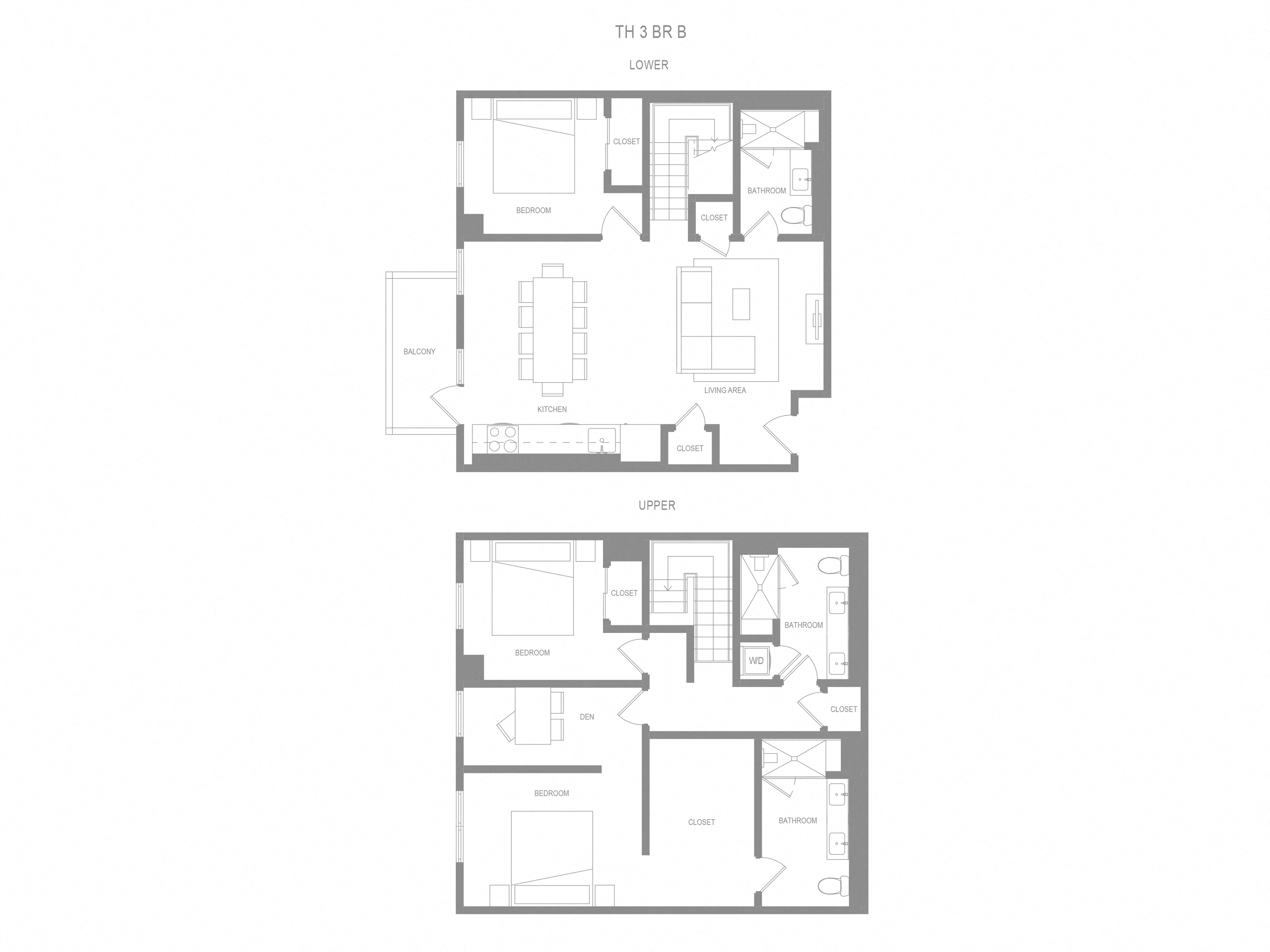 Alta Townhome 3 Bedroom B Floor Plan